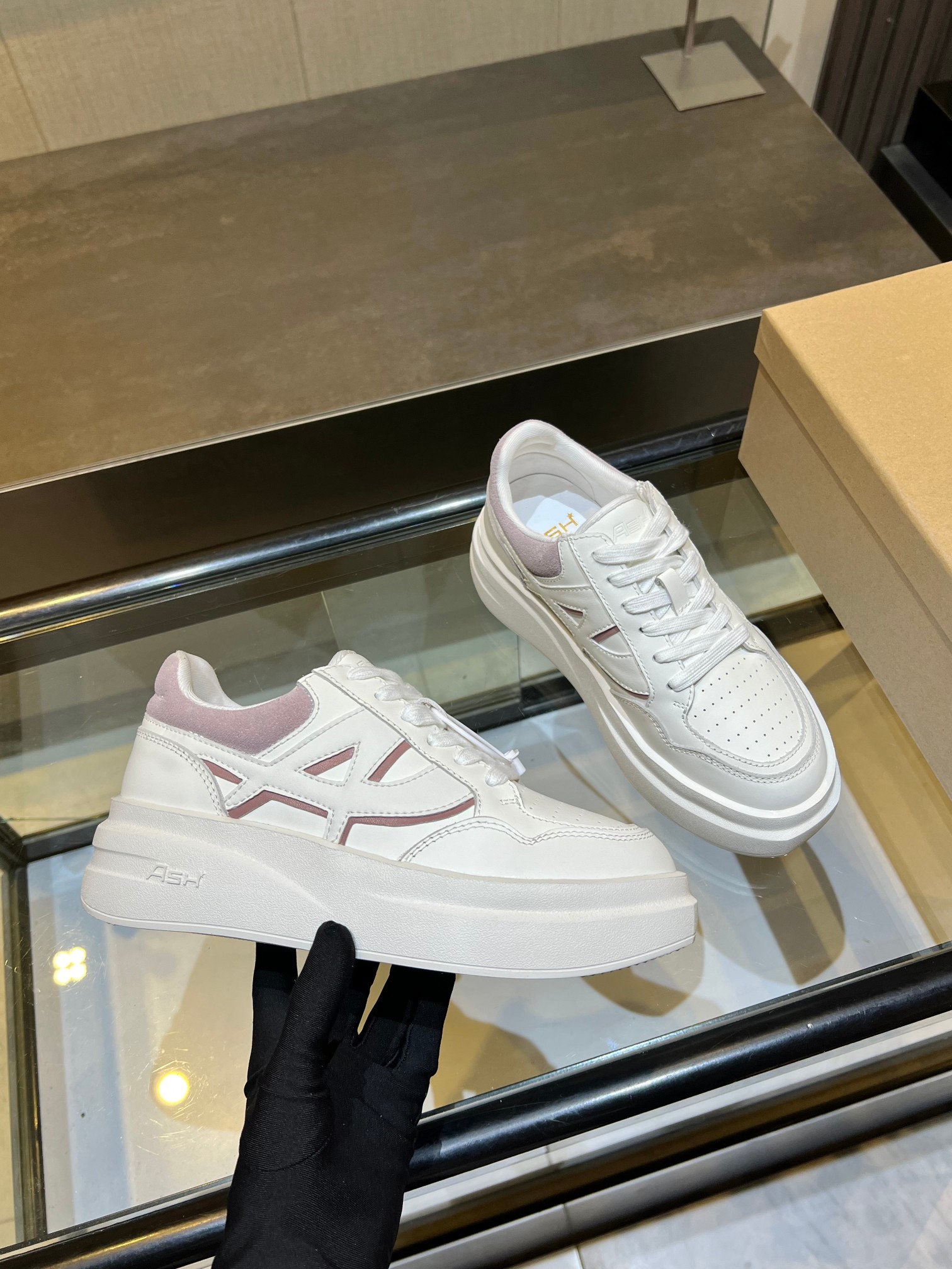 ASH Autumn Women's Leather Casual Sneakers Platform Perforated Breathable Shoes 2 a1743054481370 6076