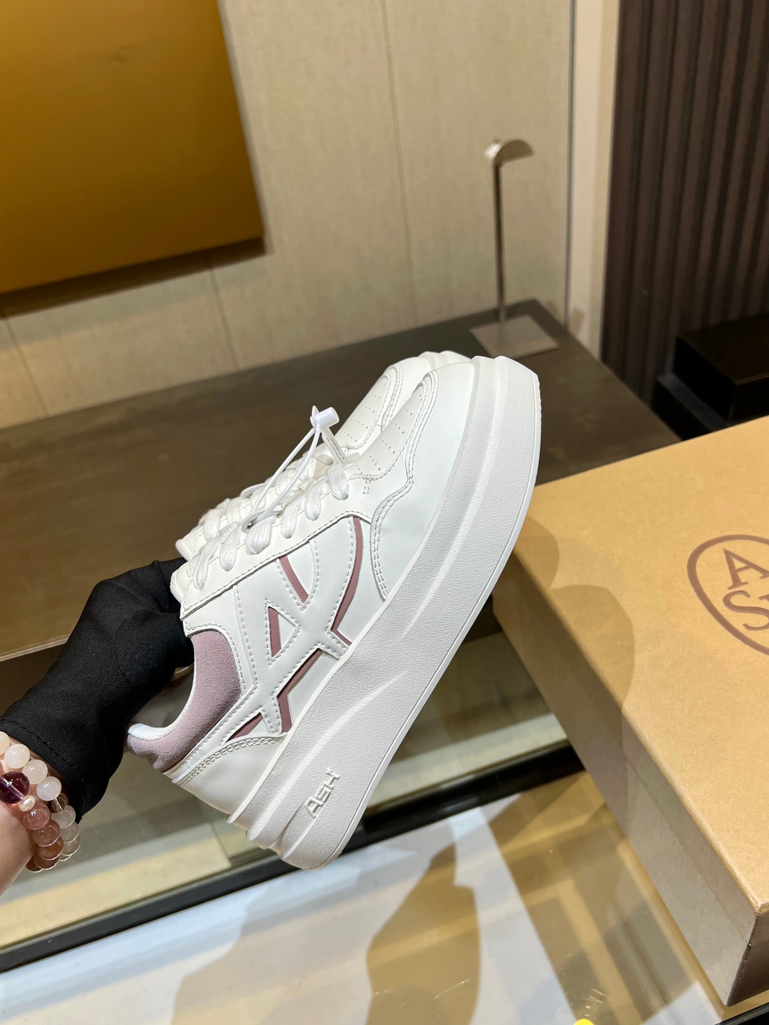 ASH Autumn Women's Leather Casual Sneakers Platform Perforated Breathable Shoes 7 a1743054481387 3361