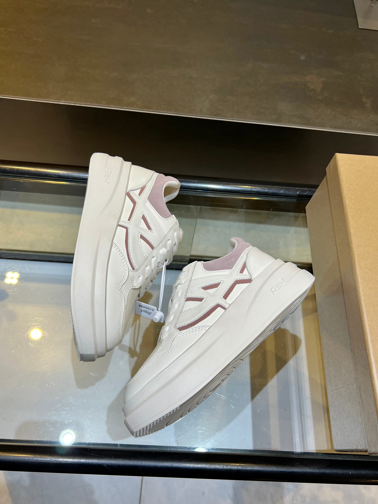 ASH Autumn Women's Leather Casual Sneakers Platform Perforated Breathable Shoes 9 a1743054483796 4832