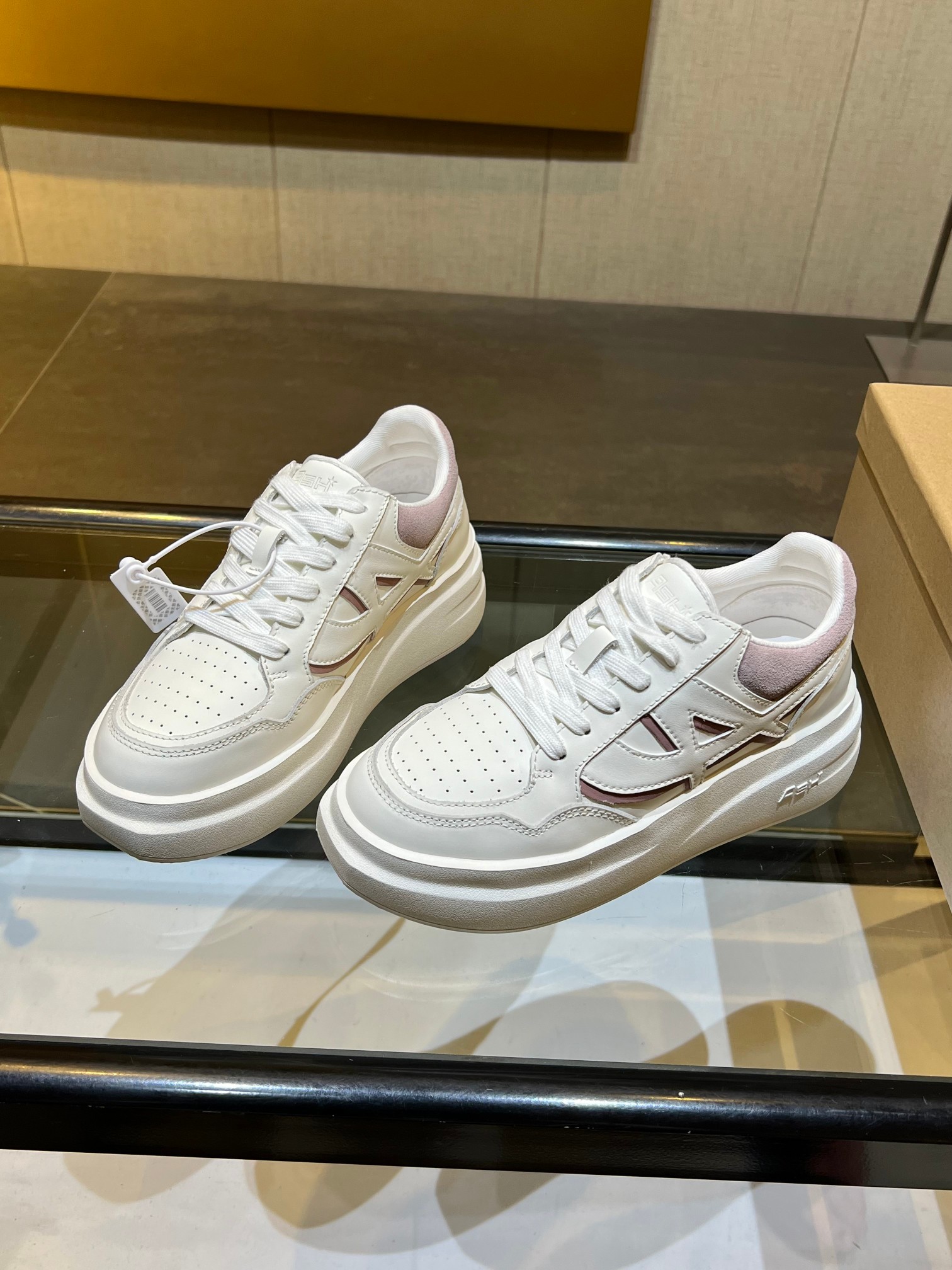 ASH Autumn Women's Leather Casual Sneakers Platform Perforated Breathable Shoes 5 a1743054483831 3526