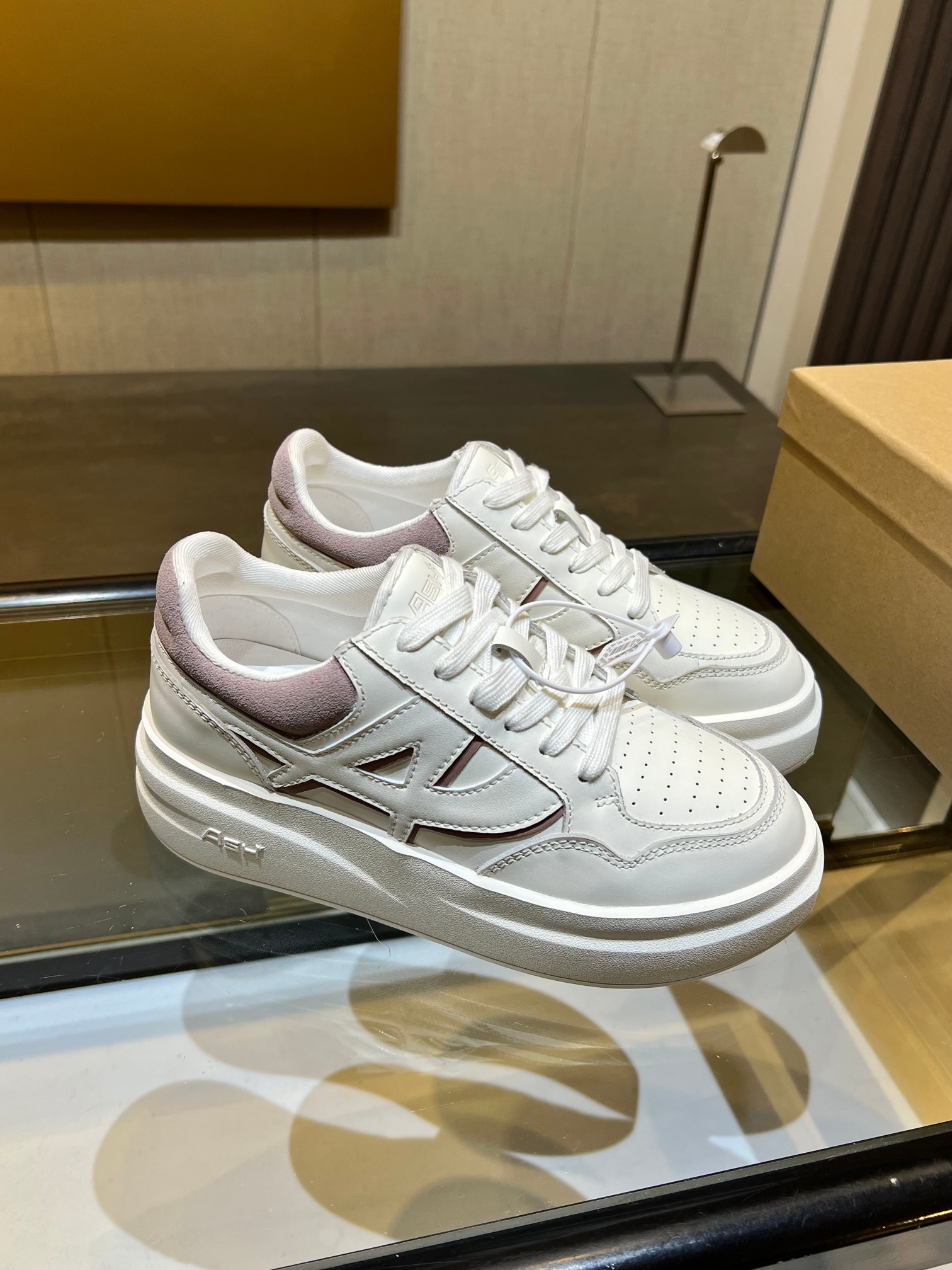 ASH Autumn Women's Leather Casual Sneakers Platform Perforated Breathable Shoes 3 a1743054483986 2610