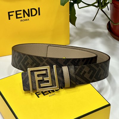 Fendi Belts Black Brown Yellow Fashion