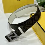 Fendi Belts Black White Yellow Fashion