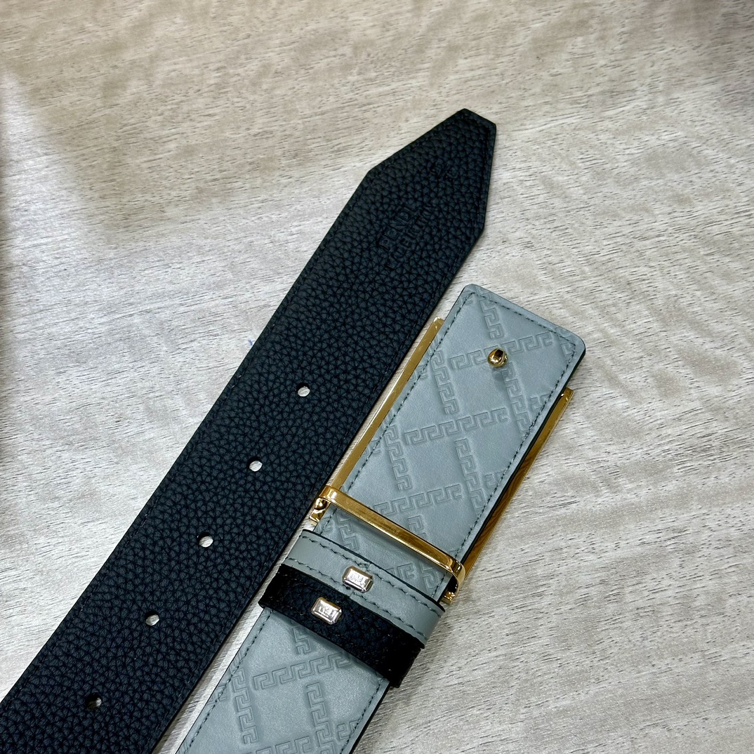 Luxury Double-Faced FENDL Belt: High-Quality Calf Skins, 40MM-wide, Stylish Design - 图片 8