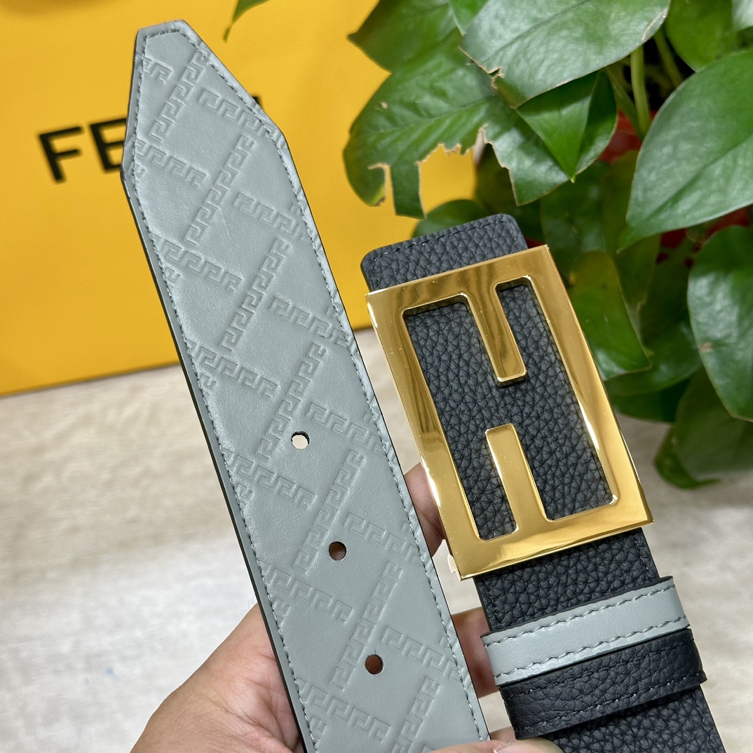 Luxury Double-Faced FENDL Belt: High-Quality Calf Skins, 40MM-wide, Stylish Design - 图片 7
