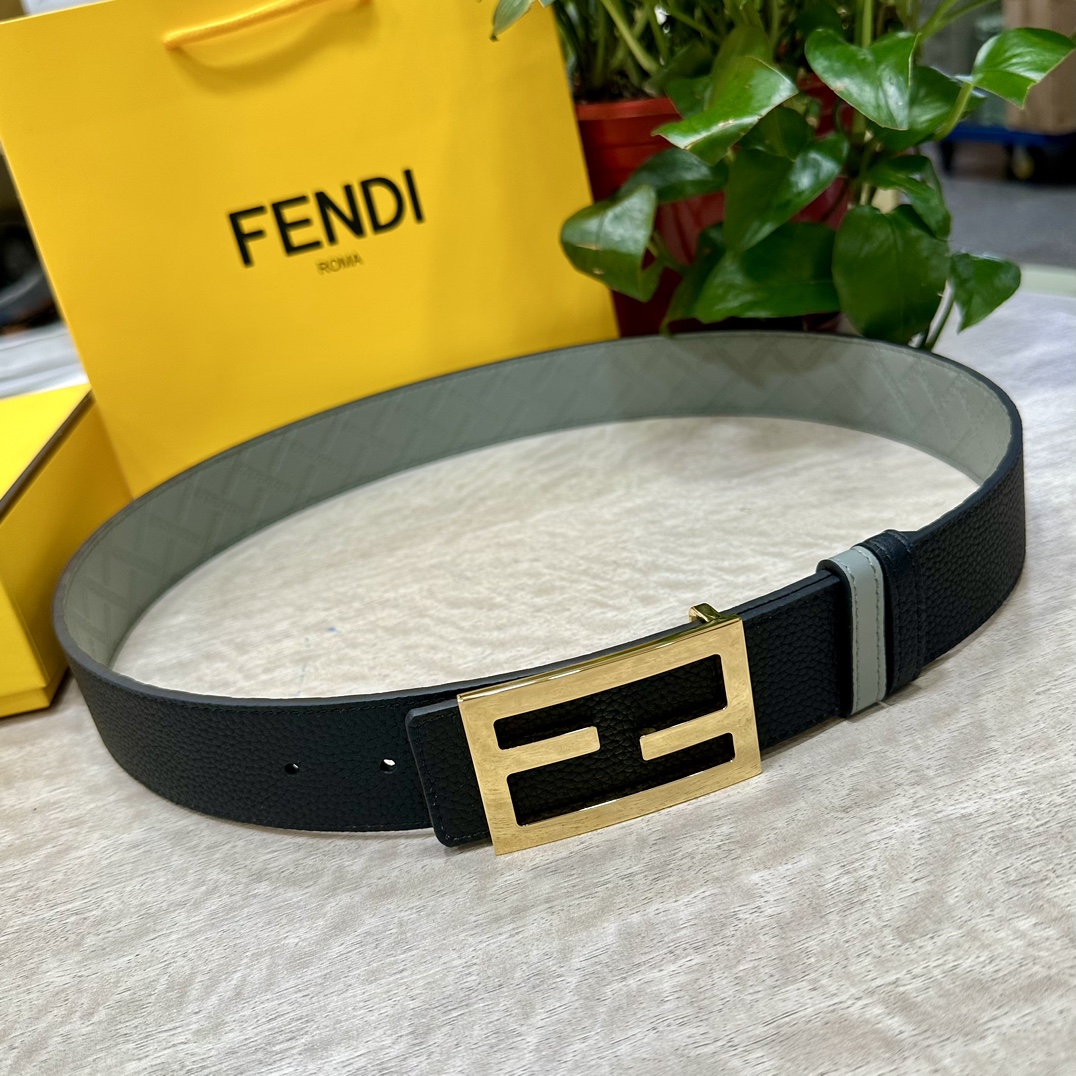 Luxury Double-Faced FENDL Belt: High-Quality Calf Skins, 40MM-wide, Stylish Design - 图片 6