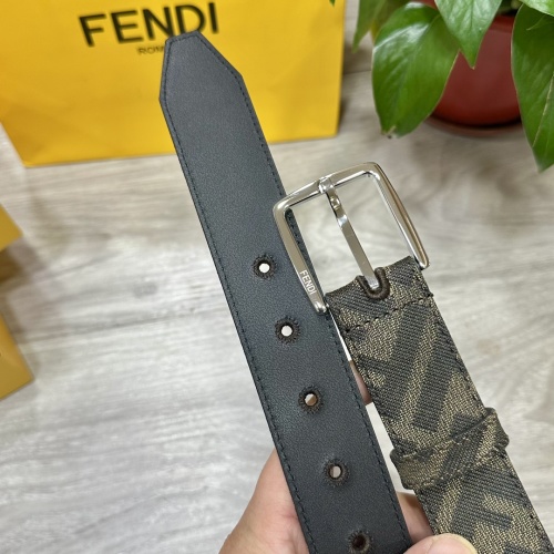 Fendi 35MM Belt with FF Jacquard Fabric and Black Leather Lining 1 Fendi 35MM Belt with FF Jacquard Fabric and Black Leather Lining
