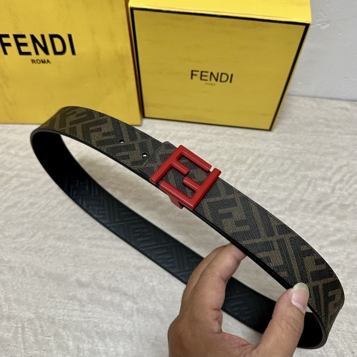 Fendi Reversible Belt with FF Buckle in Cuoio Romano Leather, 4.0 cm 1 Fendi Reversible Belt with FF Buckle in Cuoio Romano Leather, 4.0 cm