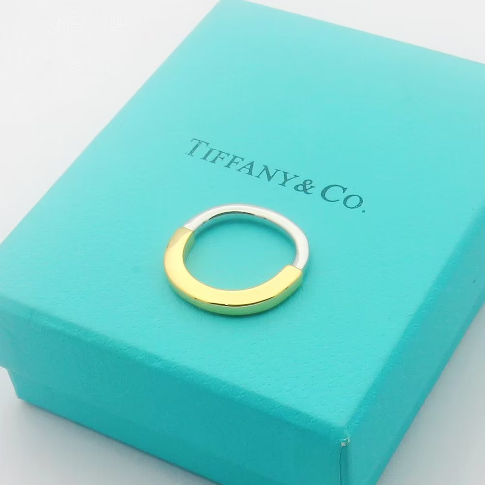 Tiffany & Co. 23c U-Lock Rings, Gold Plated Alloy, Anti-Allergy 6 a1697759367348 5443