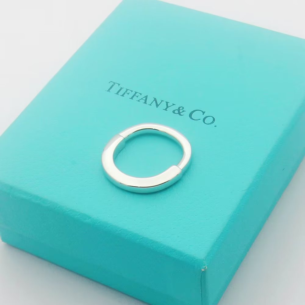Tiffany & Co. 23c U-Lock Rings, Gold Plated Alloy, Anti-Allergy 7 a1697759367350 0580