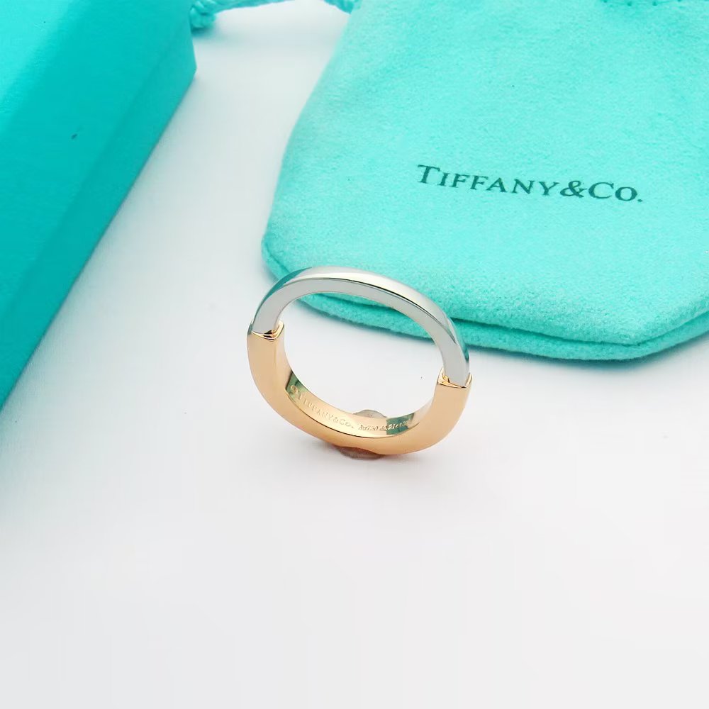 Tiffany & Co. 23c U-Lock Rings, Gold Plated Alloy, Anti-Allergy 8 a1697759367351 3101