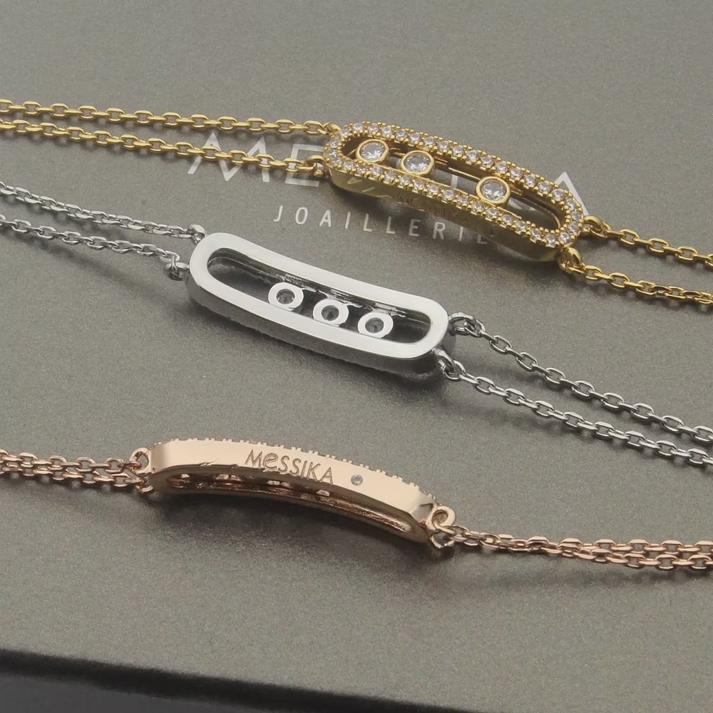 ❤️90包邮/原单代购级别
👄Messika 梅西卡手链三钻滑动双层手链 亚金材质电镀18k金 超赞工艺 百搭 夏日简约风 白金 黄金 玫瑰金
满钻手链 