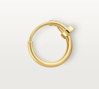 Cartier Juste un Clou Earrings - 18K Gold Plated Nail Design Hoop Earrings 3 a1718341331503 8287