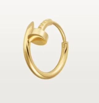 Cartier Juste un Clou Earrings - 18K Gold Plated Nail Design Hoop Earrings 2 a1718341331504 3343
