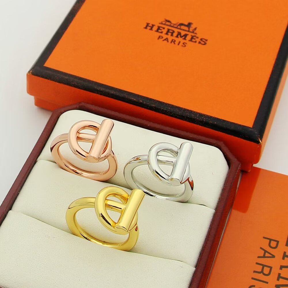 Hermès 宽面H戒指爱马仕戒指 猪鼻子戒指 高端 上档次 size6789
