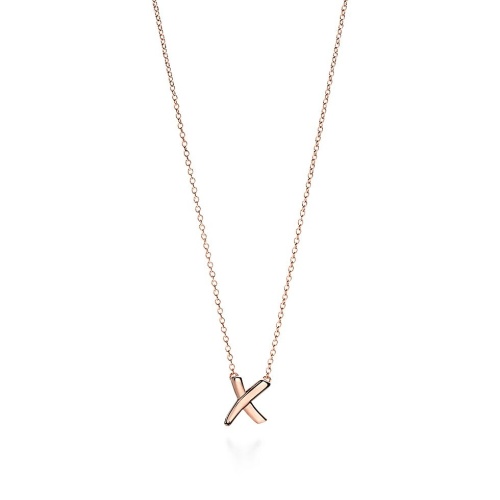 Tiffany & Co. Rose Gold Cross Pendant Necklace - Elegant and Delicate 1 Tiffany & Co. Rose Gold Cross Pendant Necklace - Elegant and Delicate