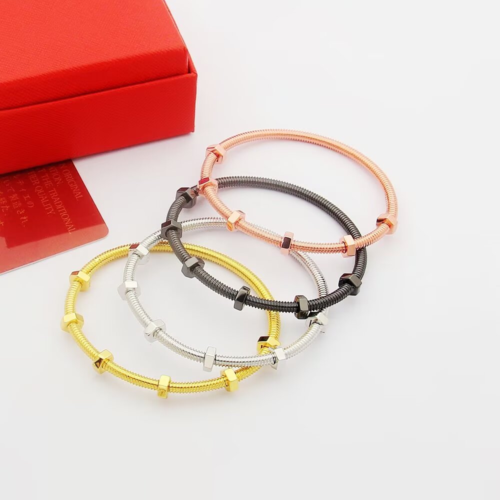 Cartierr Inspired Six-Nail Bangle Bracelet, Classic Screw Design Jewelry 3 a1723899899424 5073