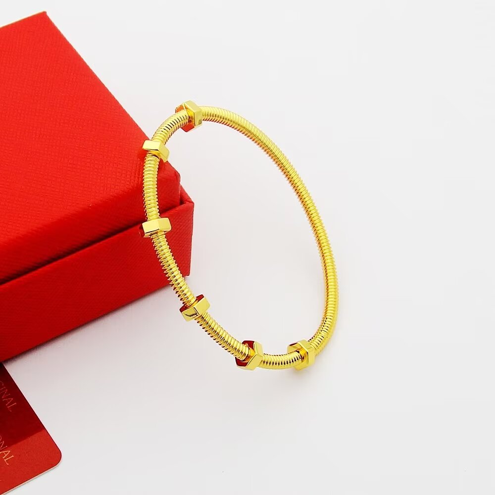 Cartierr Inspired Six-Nail Bangle Bracelet, Classic Screw Design Jewelry 7 a1723899937377 6081