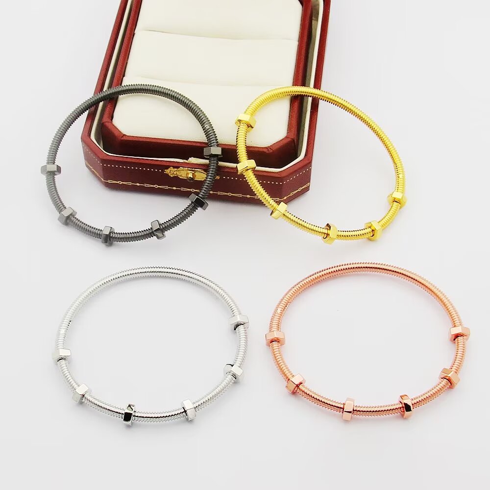 Cartierr Inspired Six-Nail Bangle Bracelet, Classic Screw Design Jewelry 4 a1723899937381 5566