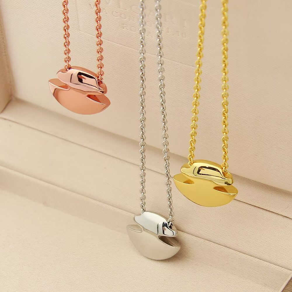 Bottega Veneta BV宝格丽项链 凸型蛋面项链最受欢迎的一款项链 确是 耐看 亚金电镀18k金工艺 项链