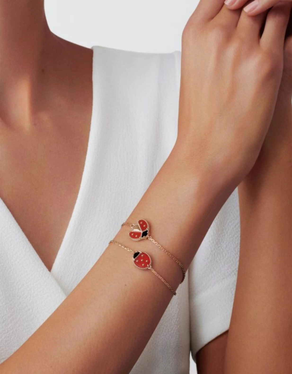 Van Cleef & Arpels Lucky Spring Ladybug Bracelet - Rose Gold, Red & Black 9 a1728187380502 6225