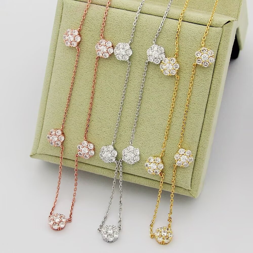 Elegante Collar Floral Van Cleef & Arpels en Oro Rosa con Diamantes 6 a1733876187967 0457