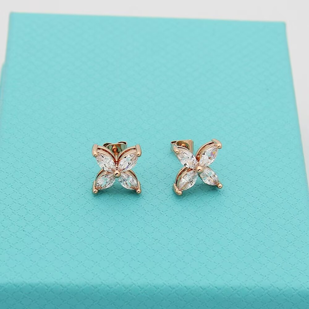 Tiffany & Co. Tiffany 蒂芙尼耳钉马眼耳钉 唯美的一款 雪花马眼耳钉 亚金版本精电厚金，质感超棒