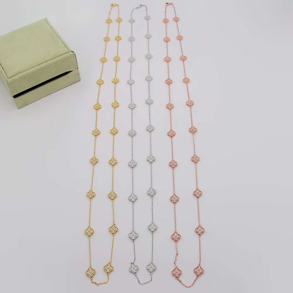 Elegant Four-Leaf Clover Necklace with Sparkling Diamonds, Perfect for Everyday Wear 5 a1752275705075 2584
