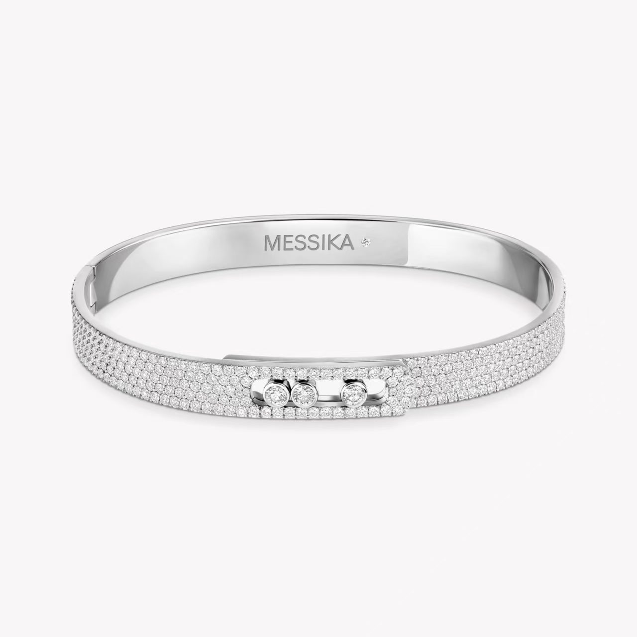 Messika Move Noa bracelet 18k yellow gold with pave diamonds 18k white gold with pave diamonds 17cm
