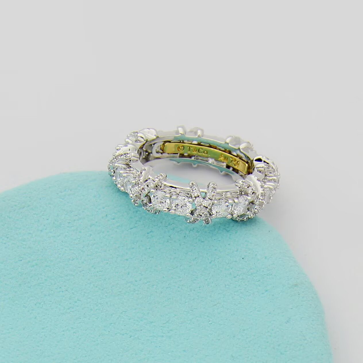 Tiffany & Co. 款超火爆tiff蒂芙尼戒指 十六石系列戒指Tiff