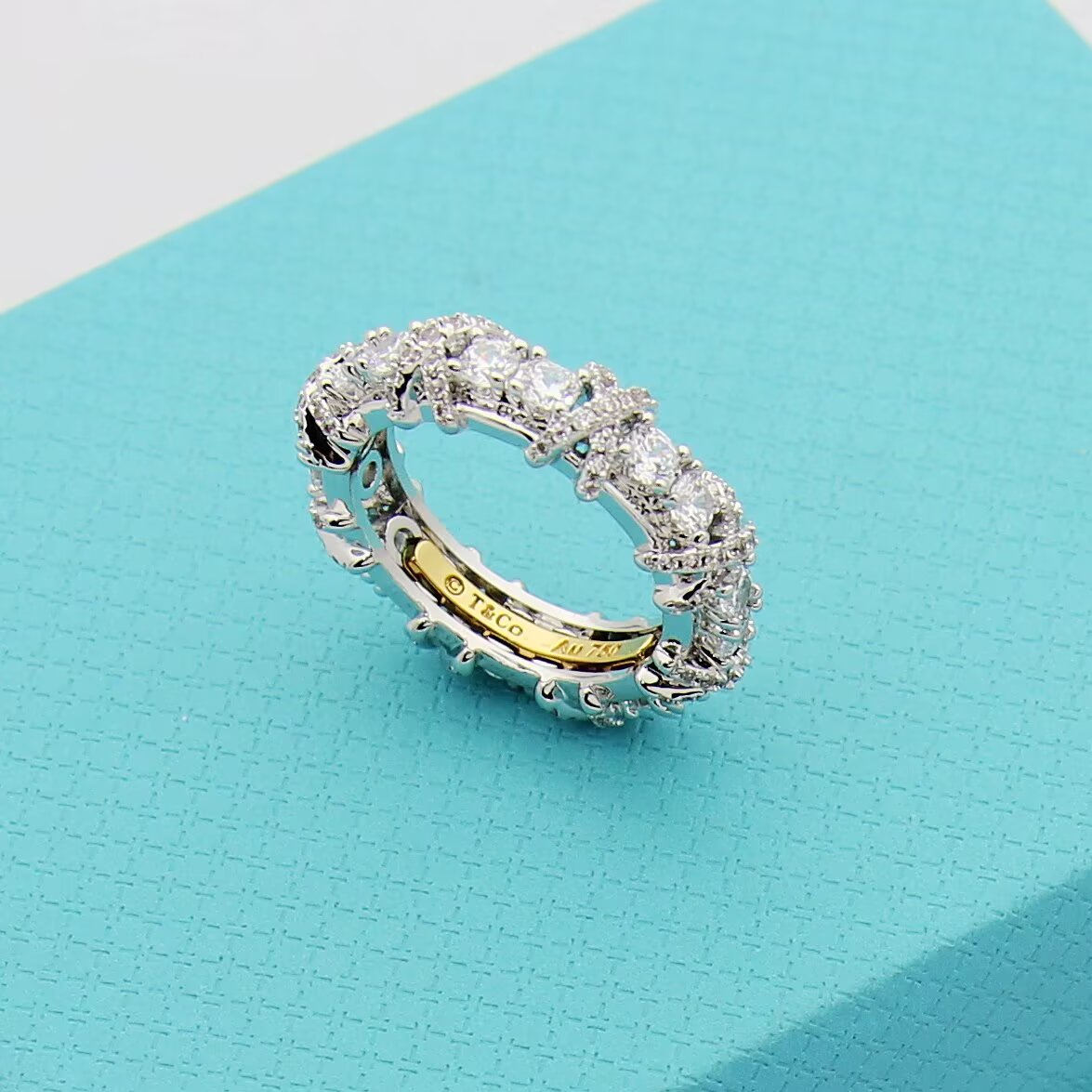 Tiffany & Co. 款超火爆tiff蒂芙尼戒指 十六石系列戒指Tiff