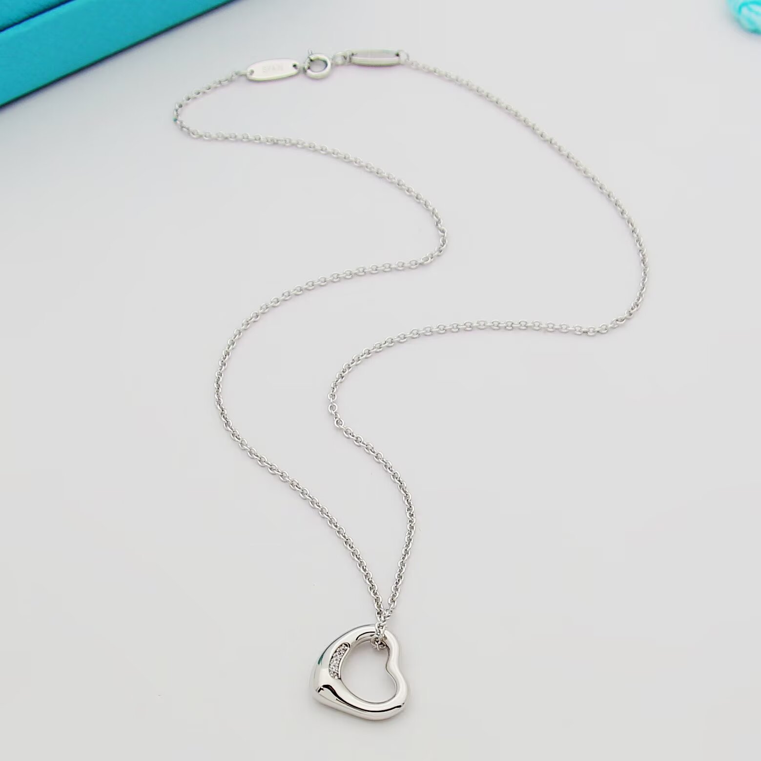 Tiffany & Co. Tiff蒂芙尼项链爱心项链5钻桃心项链 低调优雅 的品质 百搭亚金电镀厚金项链