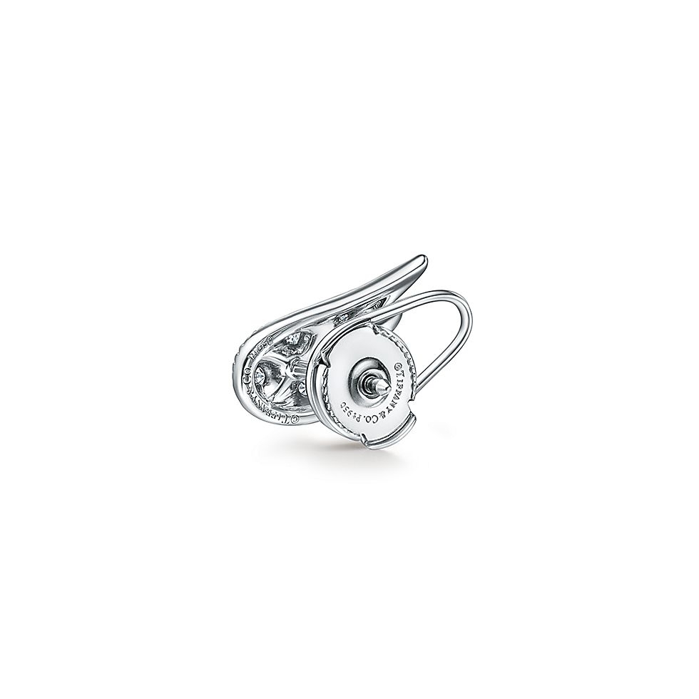 Tiffany & Co. Tiffany 蒂夫尼耳钉石上鸟系列羽毛耳钉，灵动羽翼耳坠飞羽耳