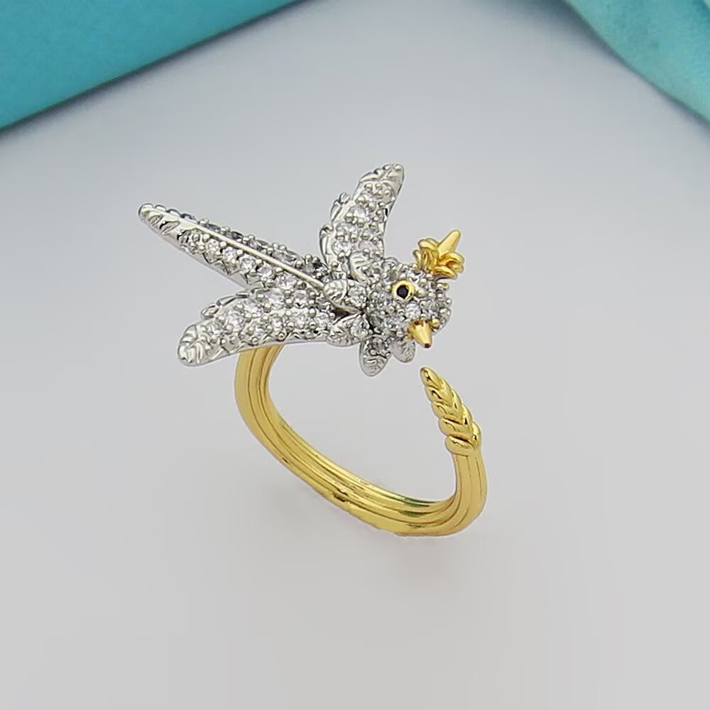 Tiffany & Co. Tiffany蒂芙尼戒指 石上鸟系列 翱翔鸟戒指到货均码