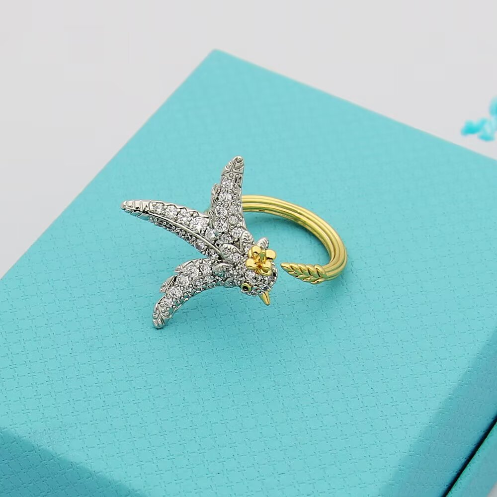 Tiffany & Co. Tiffany蒂芙尼戒指 石上鸟系列 翱翔鸟戒指到货均码