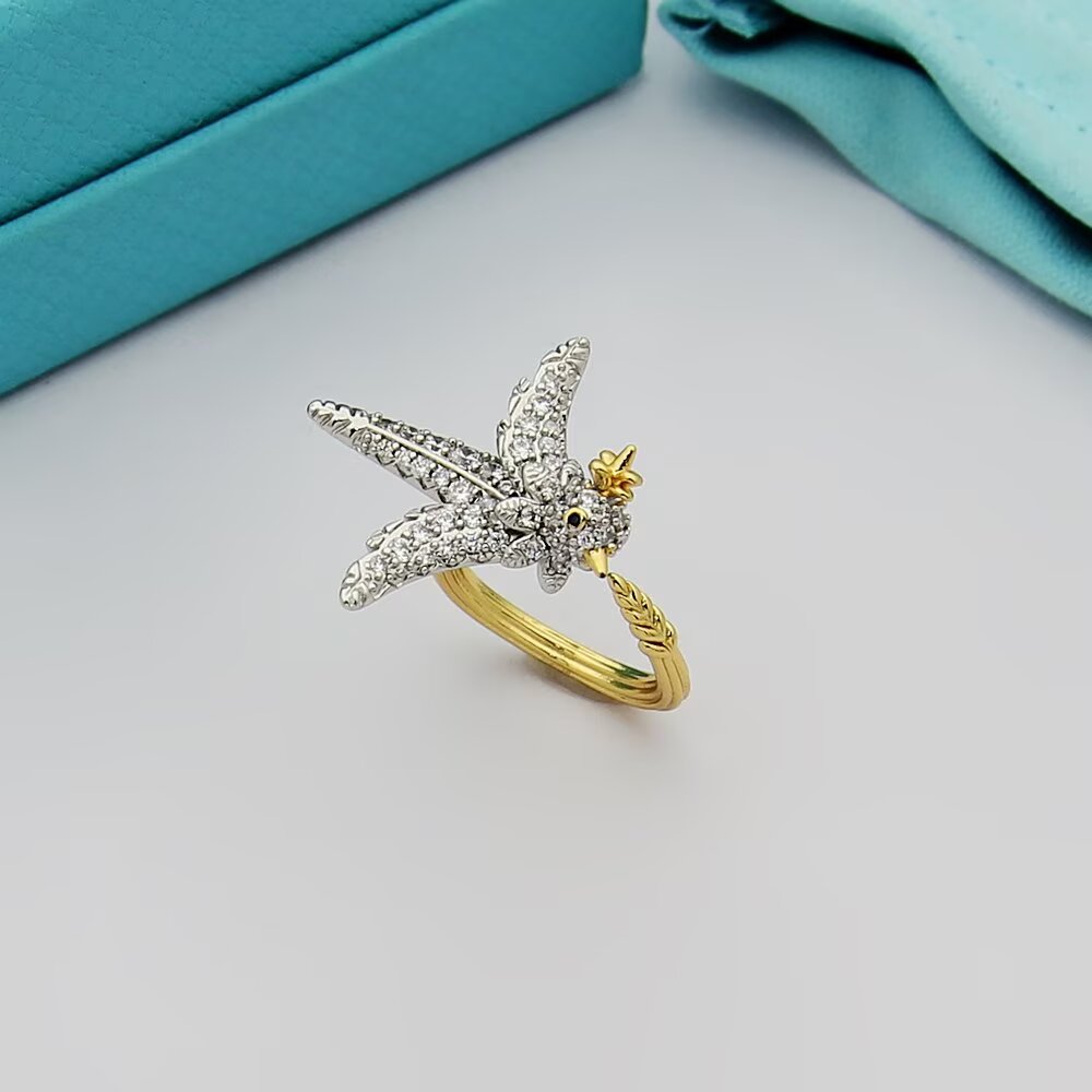 Tiffany & Co. Tiffany蒂芙尼戒指 石上鸟系列 翱翔鸟戒指到货均码