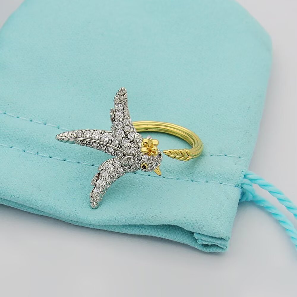 Tiffany & Co. Tiffany蒂芙尼戒指 石上鸟系列 翱翔鸟戒指到货均码