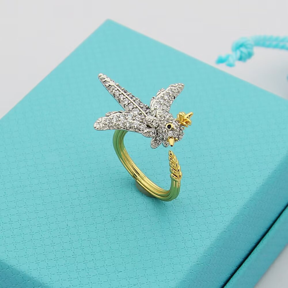 Tiffany & Co. Tiffany蒂芙尼戒指 石上鸟系列 翱翔鸟戒指到货均码