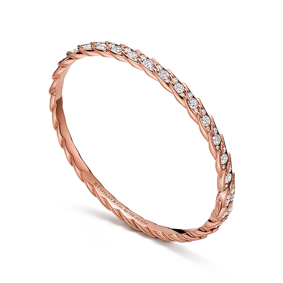 Tiffany & Co. Tiffany蒂芙尼手镯石上鸟系列灵动羽翼窄式手镯 飞羽窄式手镯