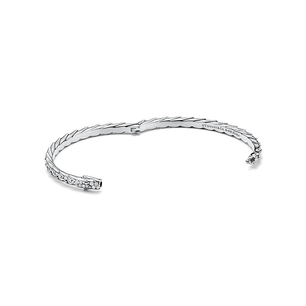 Tiffany & Co. Tiffany蒂芙尼手镯石上鸟系列灵动羽翼窄式手镯 飞羽窄式手镯