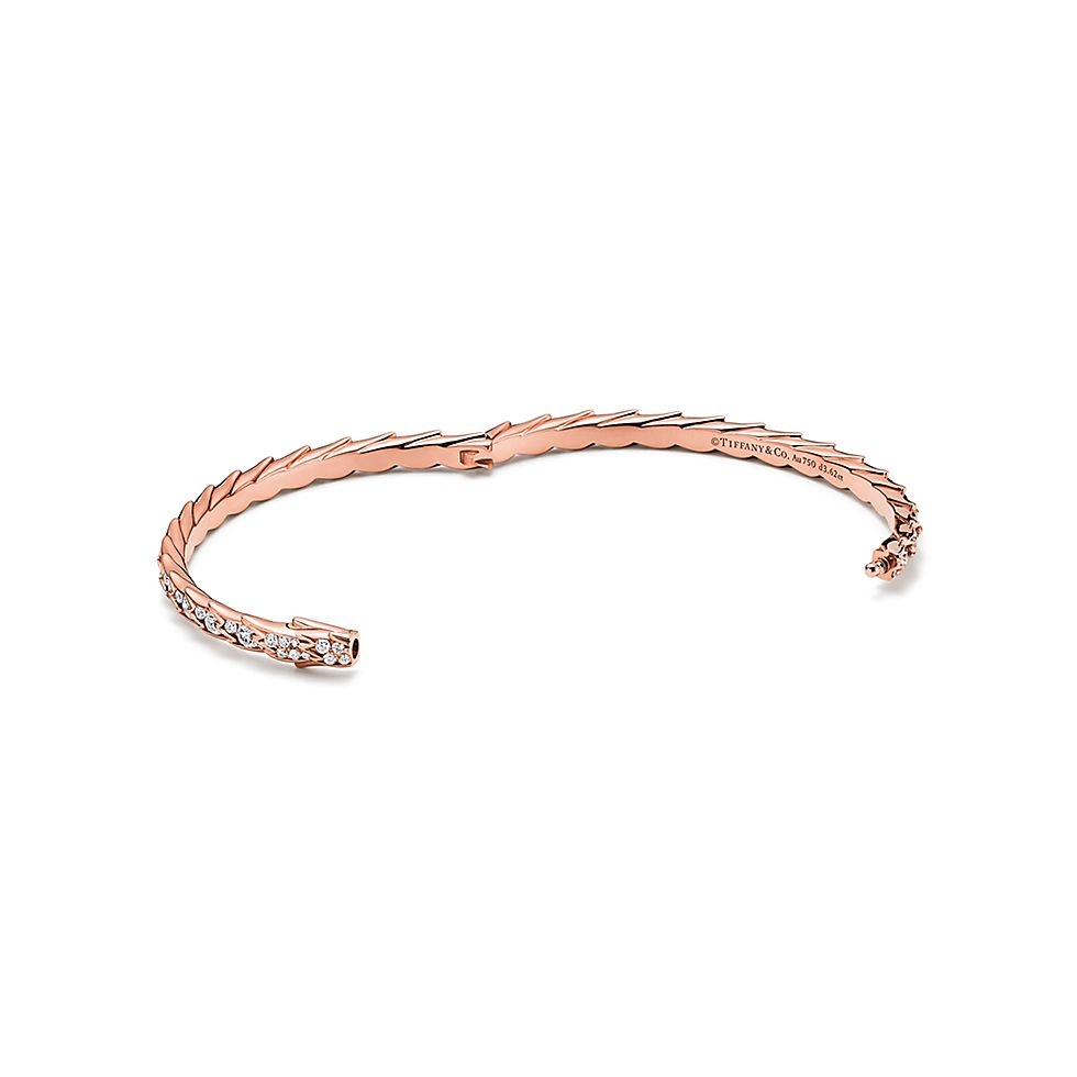 Tiffany & Co. Tiffany蒂芙尼手镯石上鸟系列灵动羽翼窄式手镯 飞羽窄式手镯