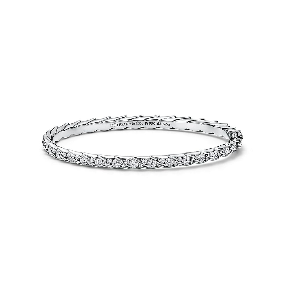 Tiffany & Co. Tiffany蒂芙尼手镯石上鸟系列灵动羽翼窄式手镯 飞羽窄式手镯