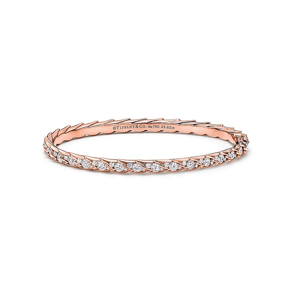 Tiffany & Co. Tiffany蒂芙尼手镯石上鸟系列灵动羽翼窄式手镯 飞羽窄式手镯
