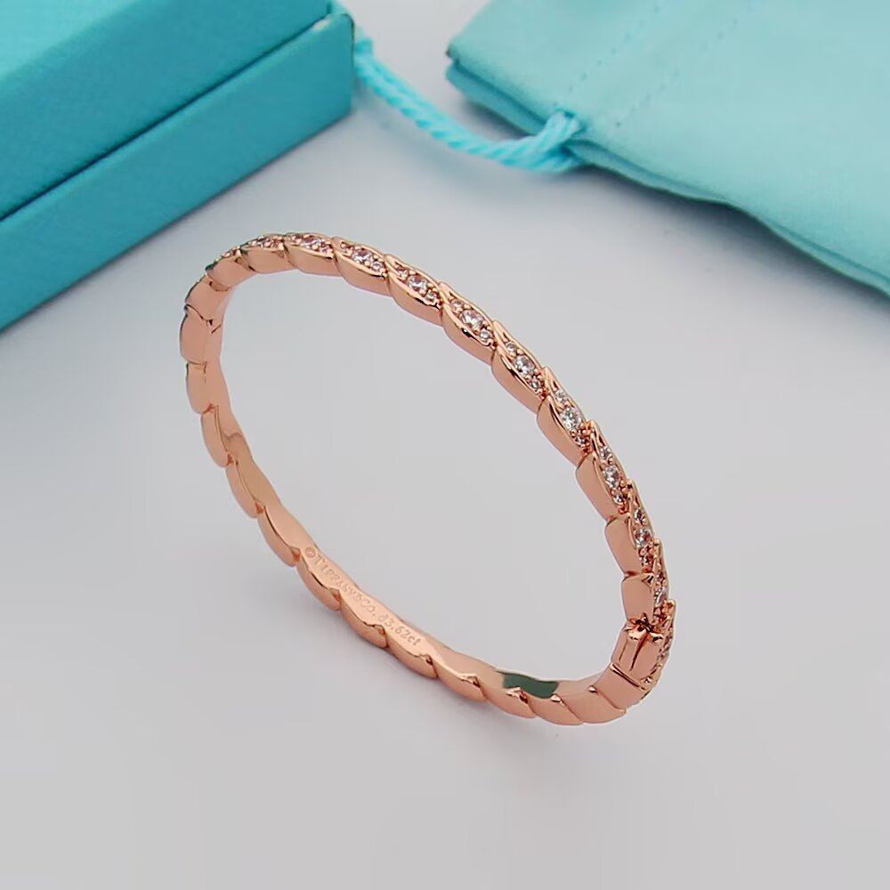 Tiffany & Co. Tiffany蒂芙尼手镯石上鸟系列灵动羽翼窄式手镯 飞羽窄式手镯