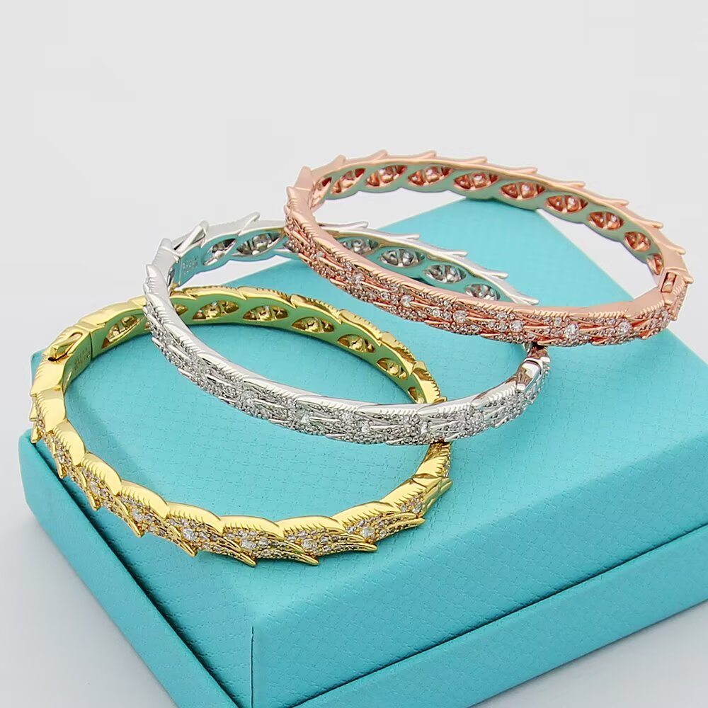 Tiffany & Co. Tiffany蒂芙尼手镯石上鸟系列灵动羽翼宽式手镯 飞羽宽式手镯