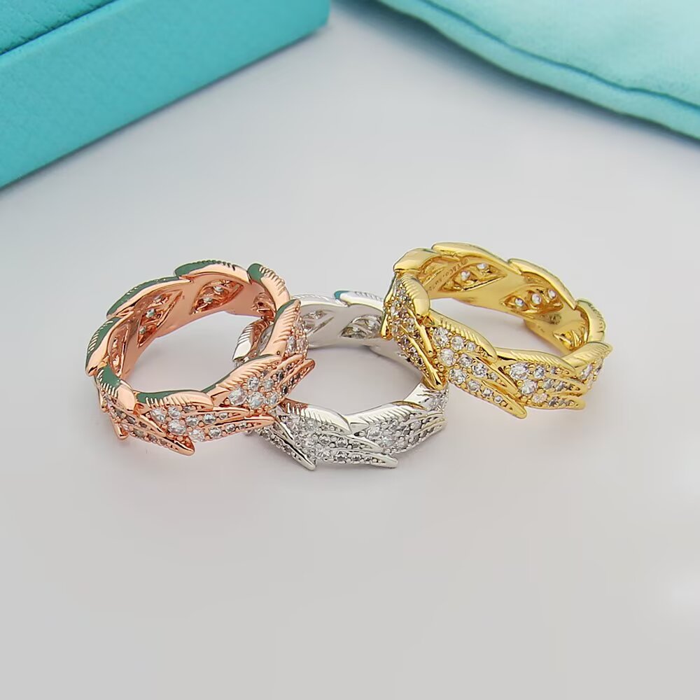 Tiffany & Co. Tiffany蒂芙尼戒指石上鸟系列，灵动羽翼宽式戒指，飞羽宽式戒指size6789