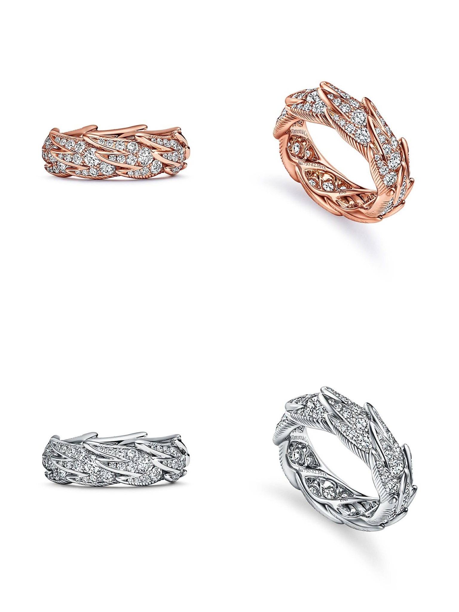 Tiffany Tiffany Victoria Vine Band Ring ring 18k yellow gold with round brilliant diamonds 6