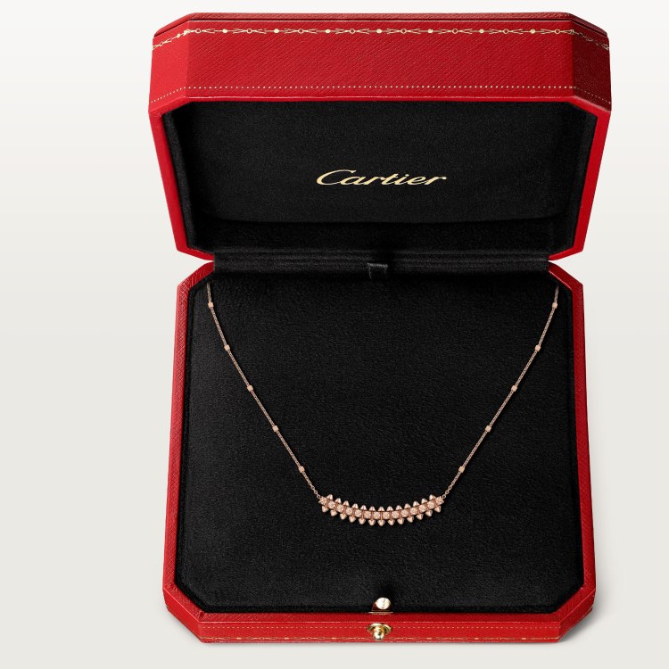 Cartier Cartier卡地亚子弹项链满钻项链柳钉可 电镀18k金