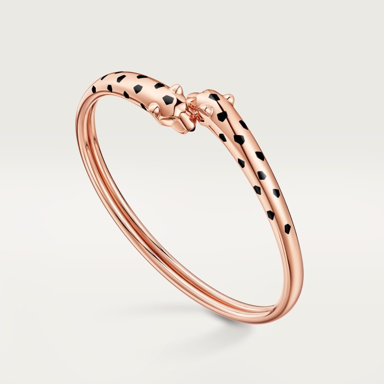Cartier 霸气花斑黑豹手镯。Panthère de Cartier豹子手镯，电镀18K金 铜材质电镀厚金手镯