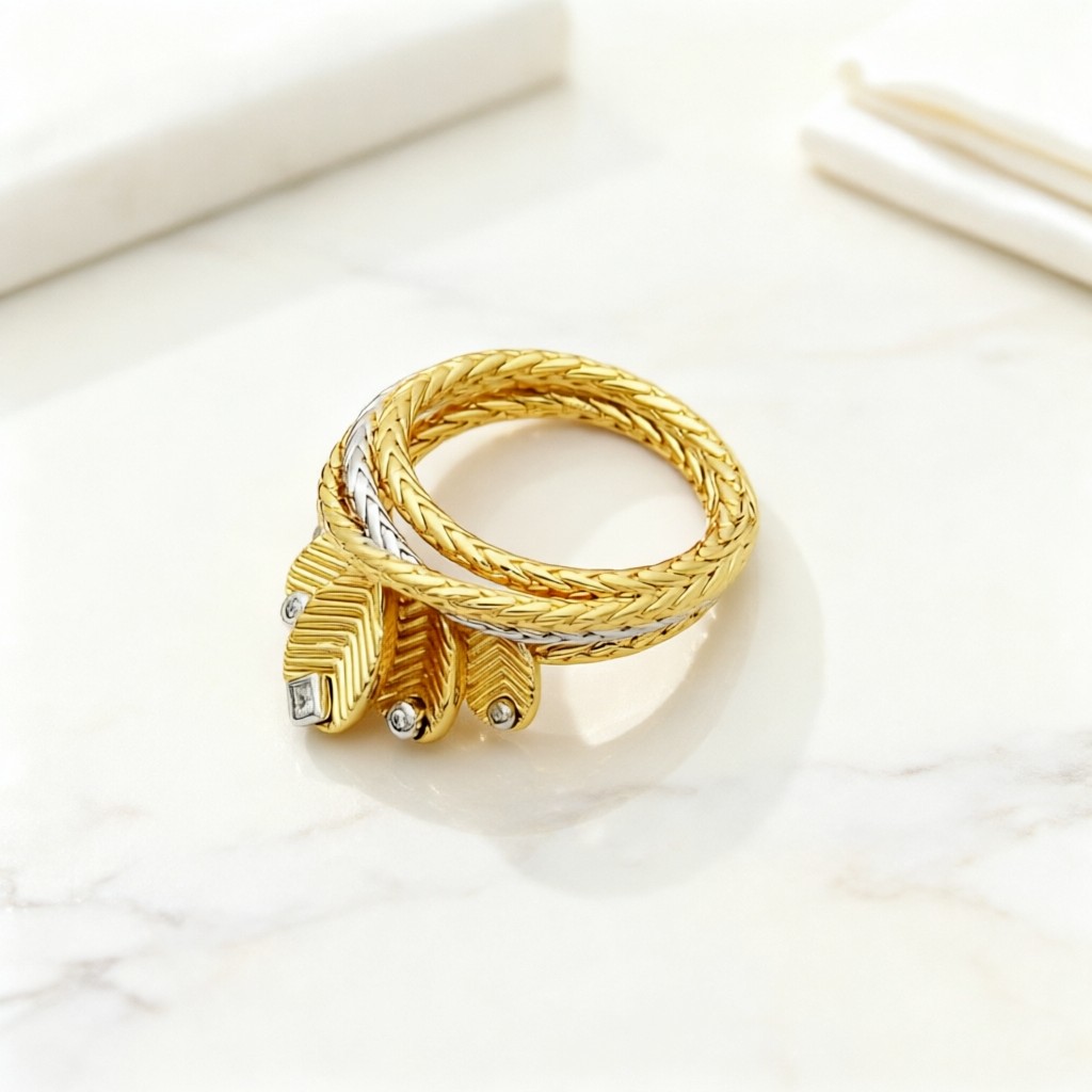 Cartier 卡地亚咖啡豆戒指叶子戒指 的咖啡香 金质完美塑造咖啡叶片 重现50年代的优雅